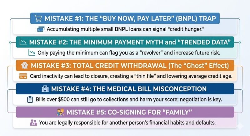 Credit Score- 5 Mistakes